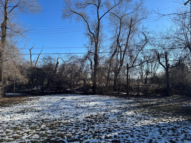 view of snowy yard