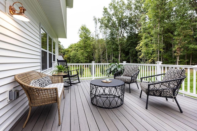 view of wooden terrace