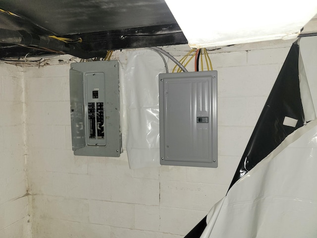 utility room with electric panel