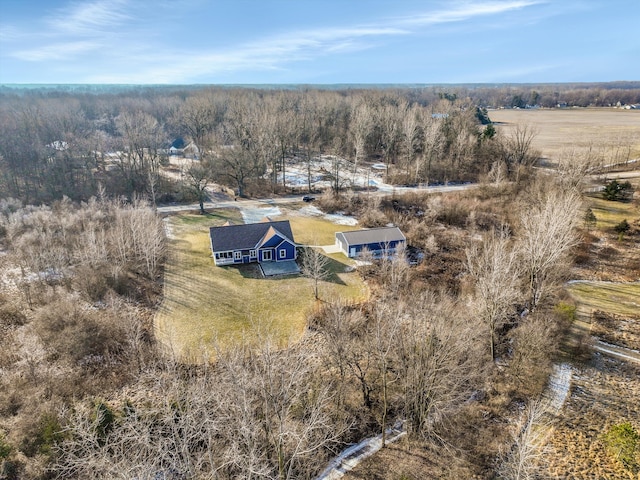 bird's eye view featuring a rural view