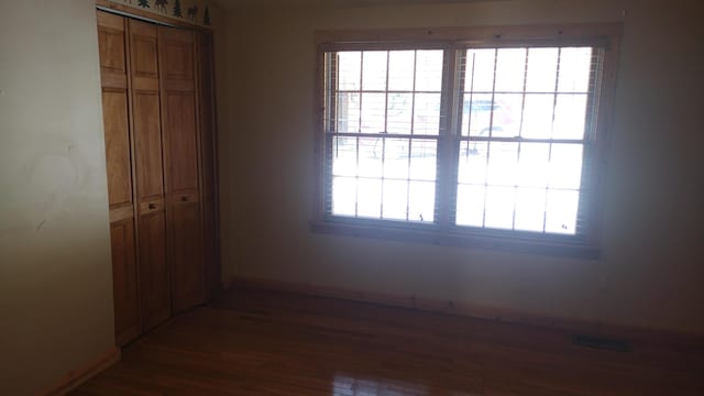 interior space featuring dark wood-type flooring