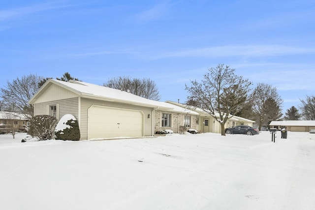 single story home with a garage