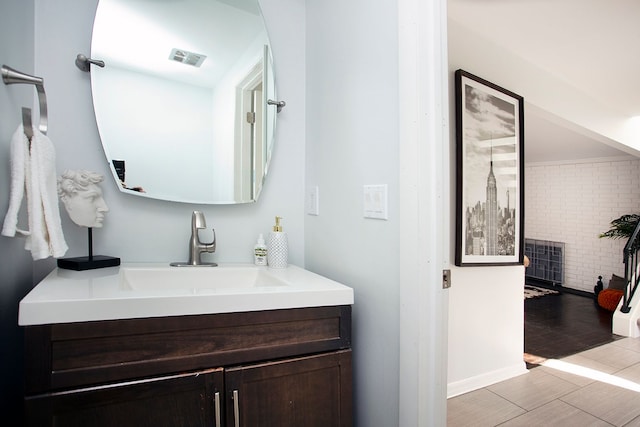 bathroom featuring vanity