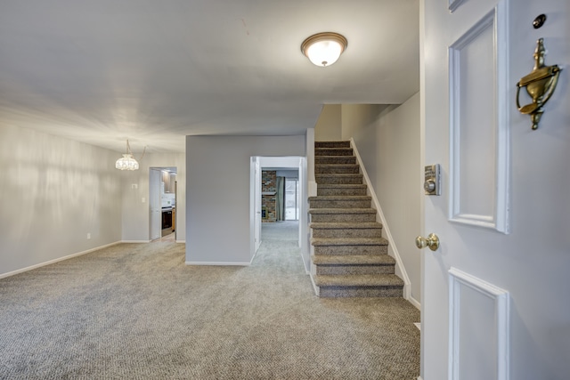 interior space with carpet flooring