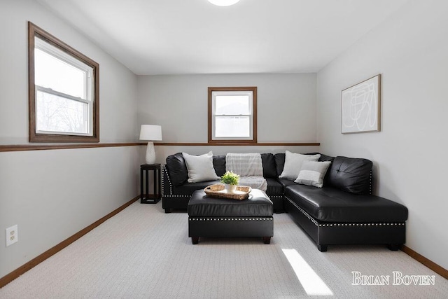 view of carpeted living room