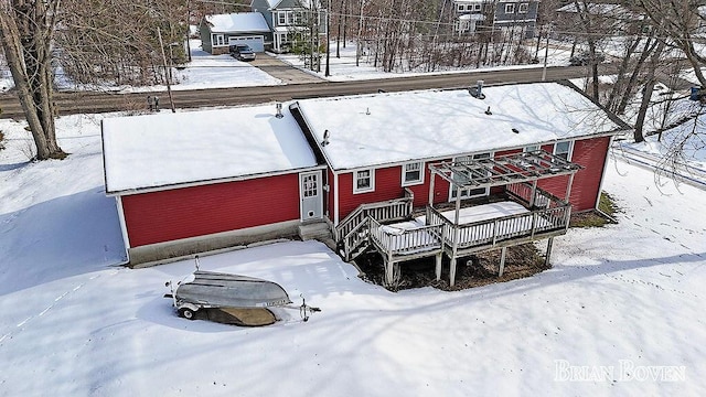 exterior space with a deck