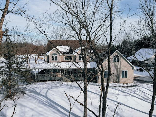 view of front of house with covered porch