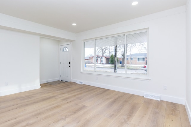 interior space featuring light wood-type flooring