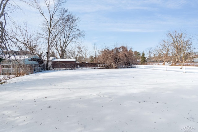 view of snowy yard