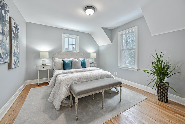 bedroom featuring wood-type flooring