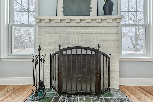 details featuring wood-type flooring