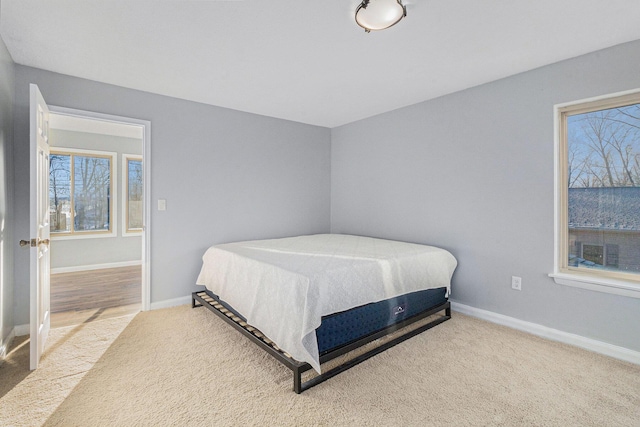 view of carpeted bedroom