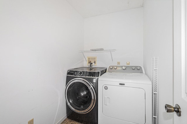 laundry room featuring washer and dryer