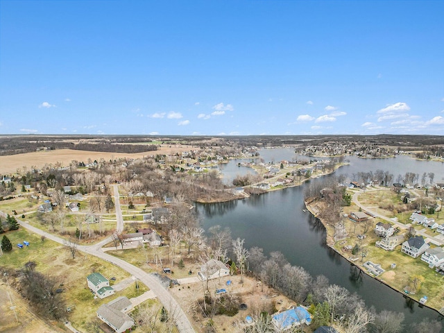 10568 Woodbrook Dr, Cement City, MI 49233 - bird's eye view with a water view