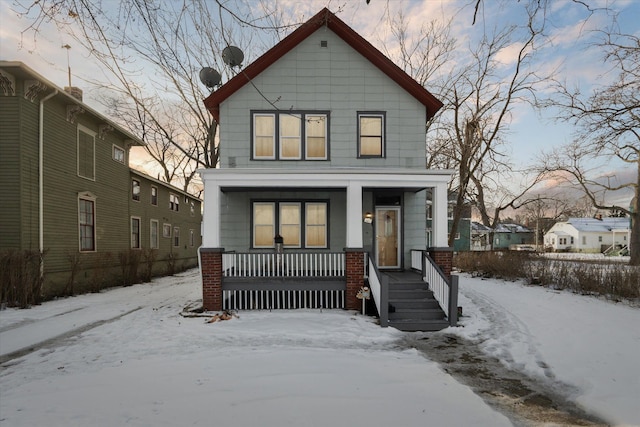 view of front of home with a porch