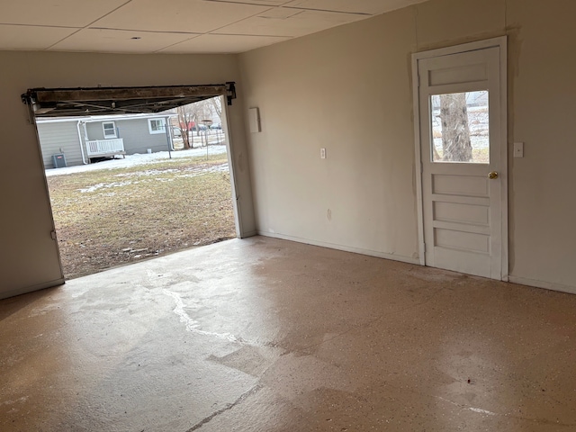 interior space with baseboards