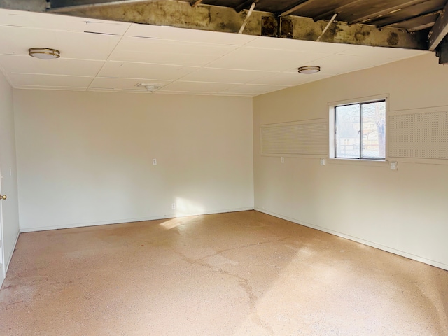 empty room featuring speckled floor