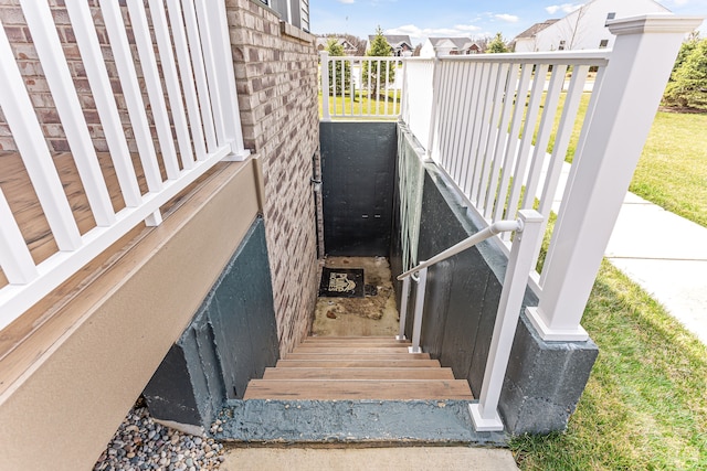 view of stairway