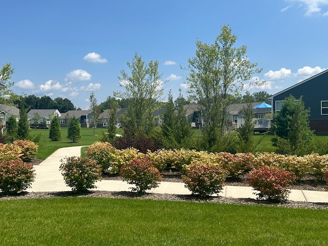 view of home's community featuring a yard