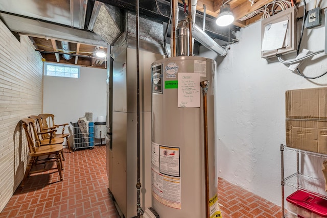 utilities featuring gas water heater