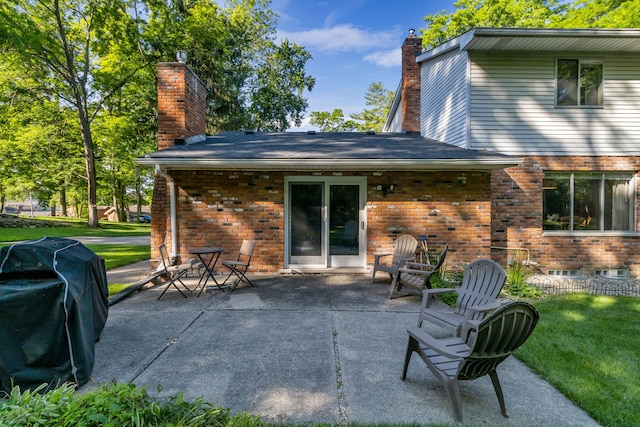 view of patio / terrace with a grill