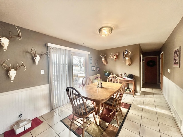 view of tiled dining area