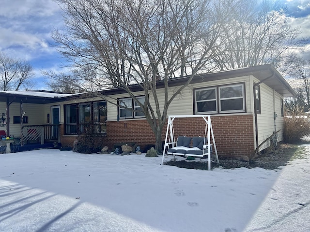 view of front of home with a porch