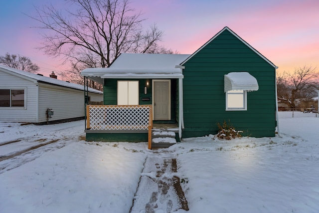 view of bungalow-style home