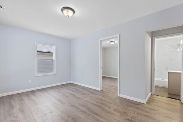 empty room featuring light hardwood / wood-style flooring