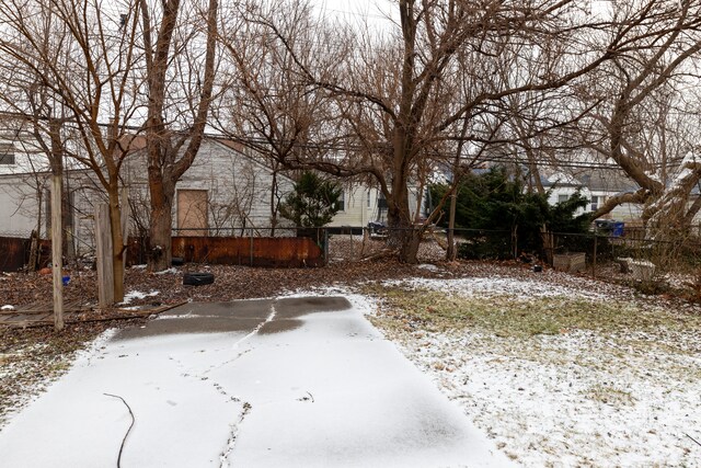 view of snowy yard