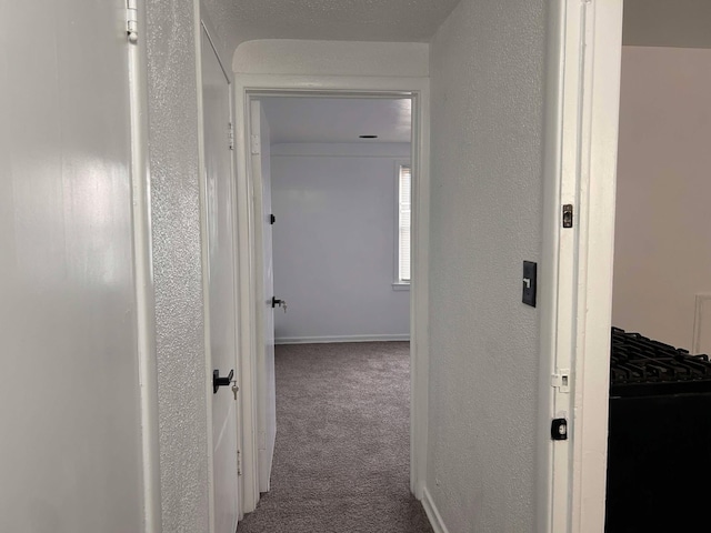 corridor featuring carpet flooring