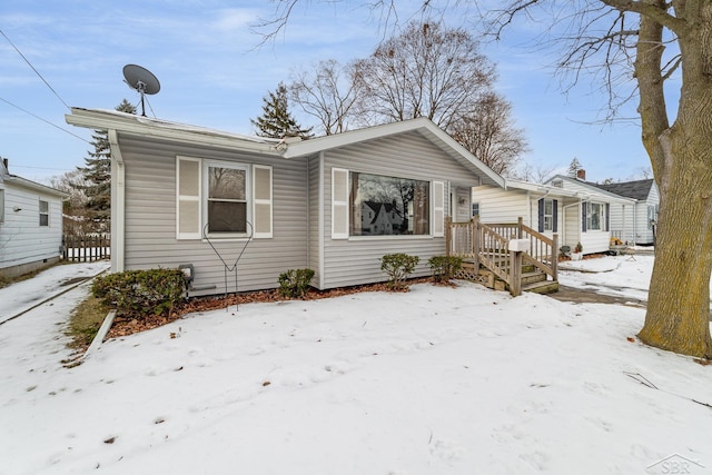 view of bungalow