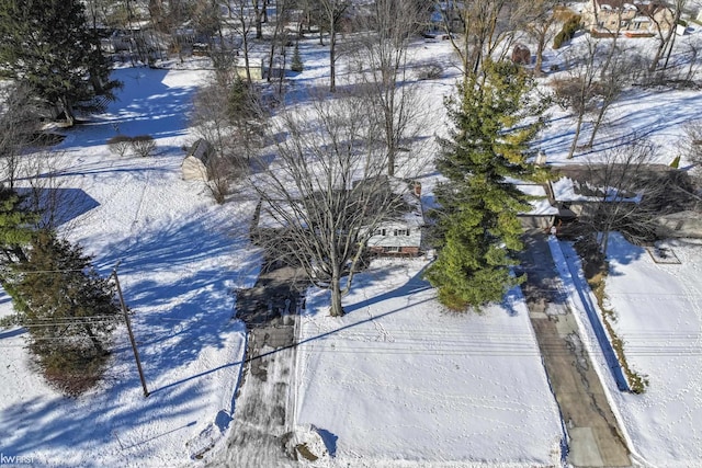 view of snowy aerial view