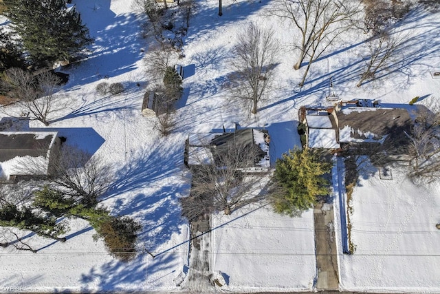 view of snowy aerial view