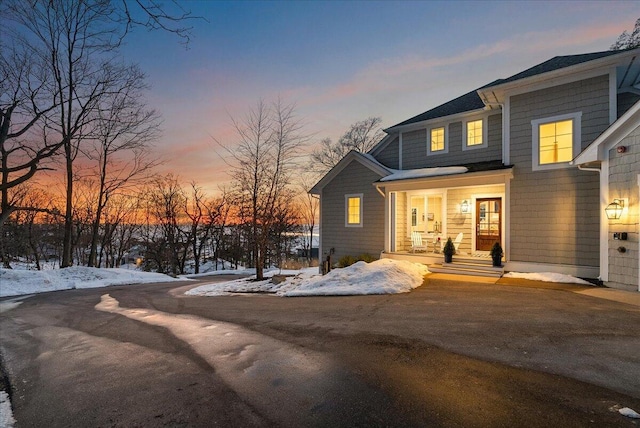 exterior space with a porch