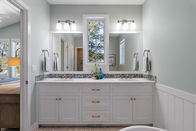 bathroom with vanity