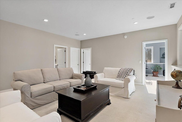 view of carpeted living room