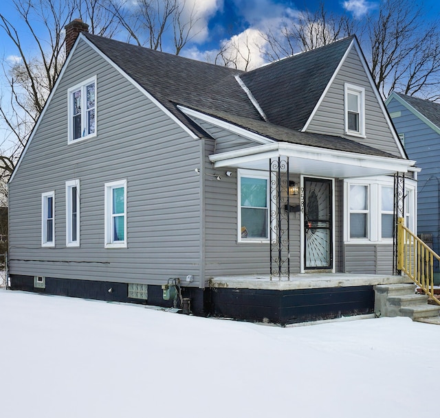 exterior space with covered porch