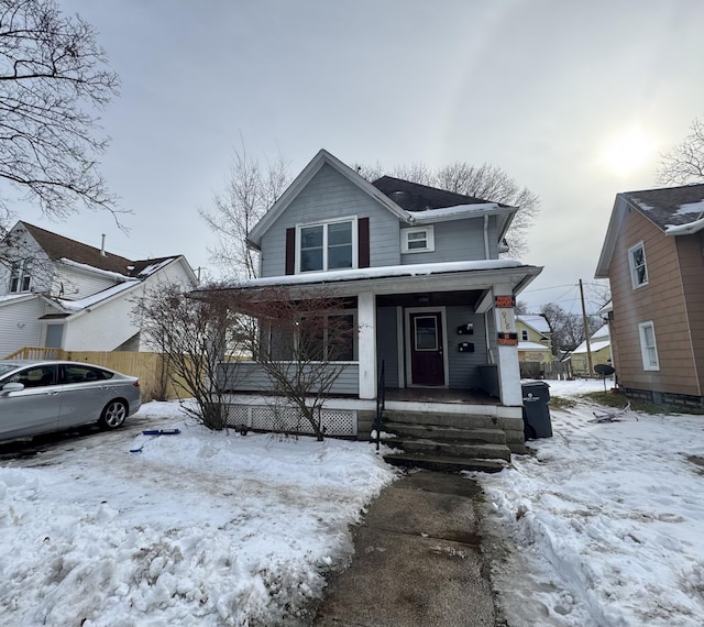 view of front of house with covered porch