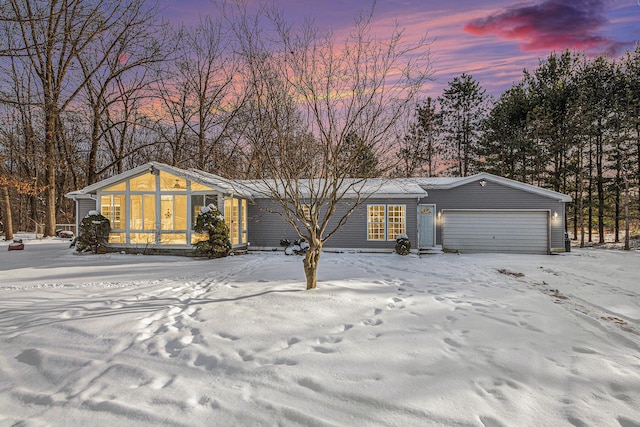 view of front of home featuring a garage