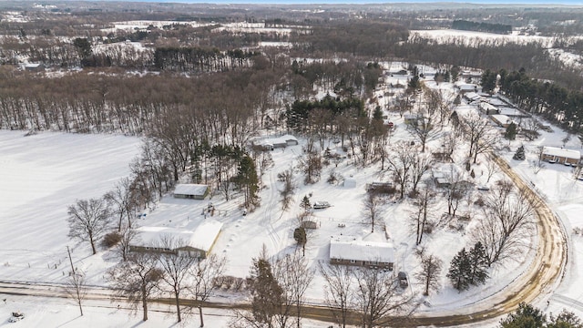 view of snowy aerial view