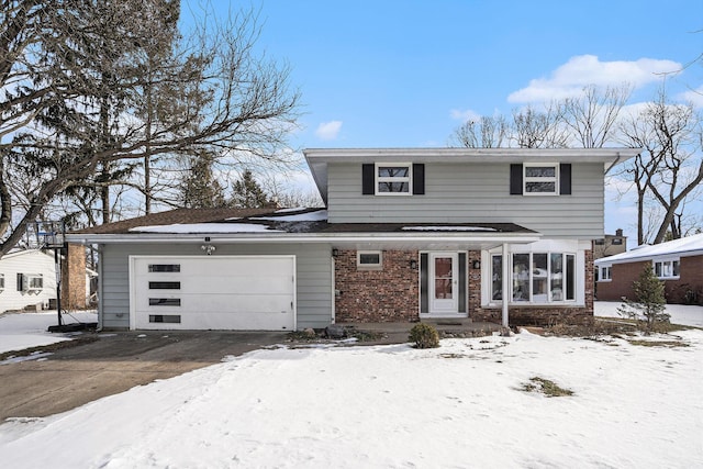 view of property with a garage