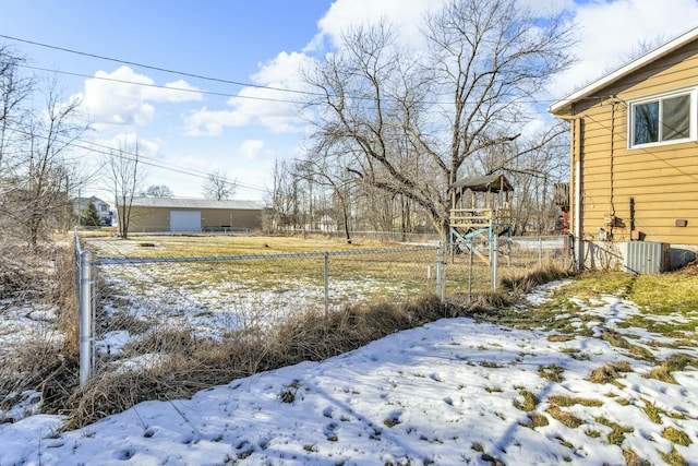 view of snowy yard