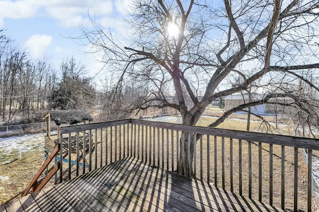 view of wooden terrace