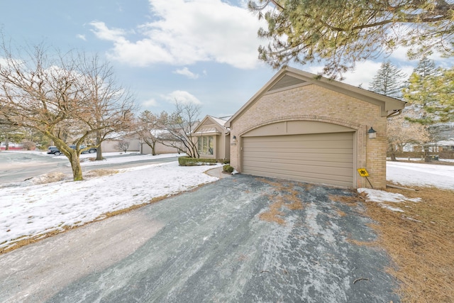 exterior space featuring a garage