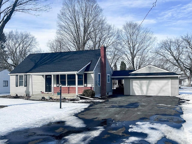 ranch-style house featuring a garage