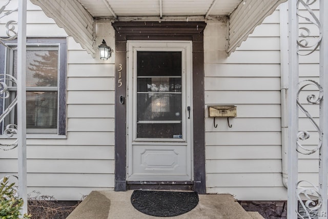 view of doorway to property