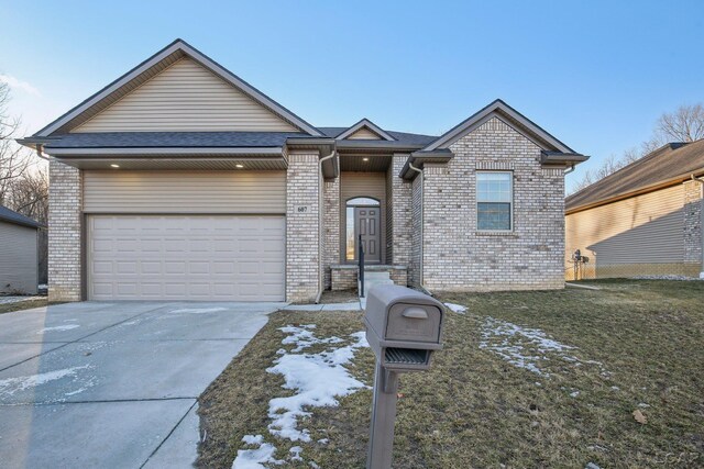 view of front of home with a garage