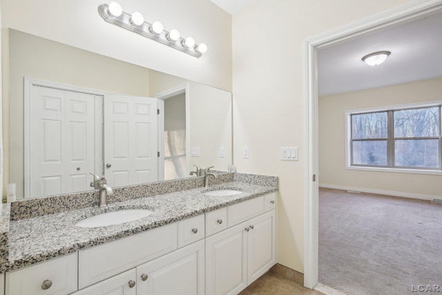 bathroom with vanity