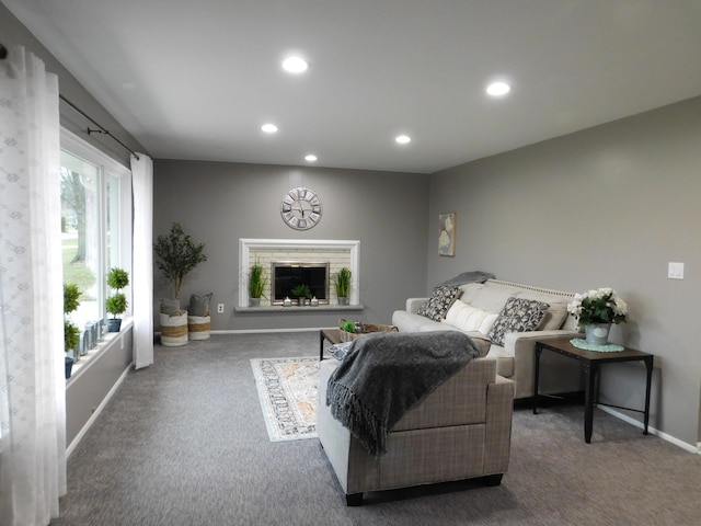 view of carpeted living room